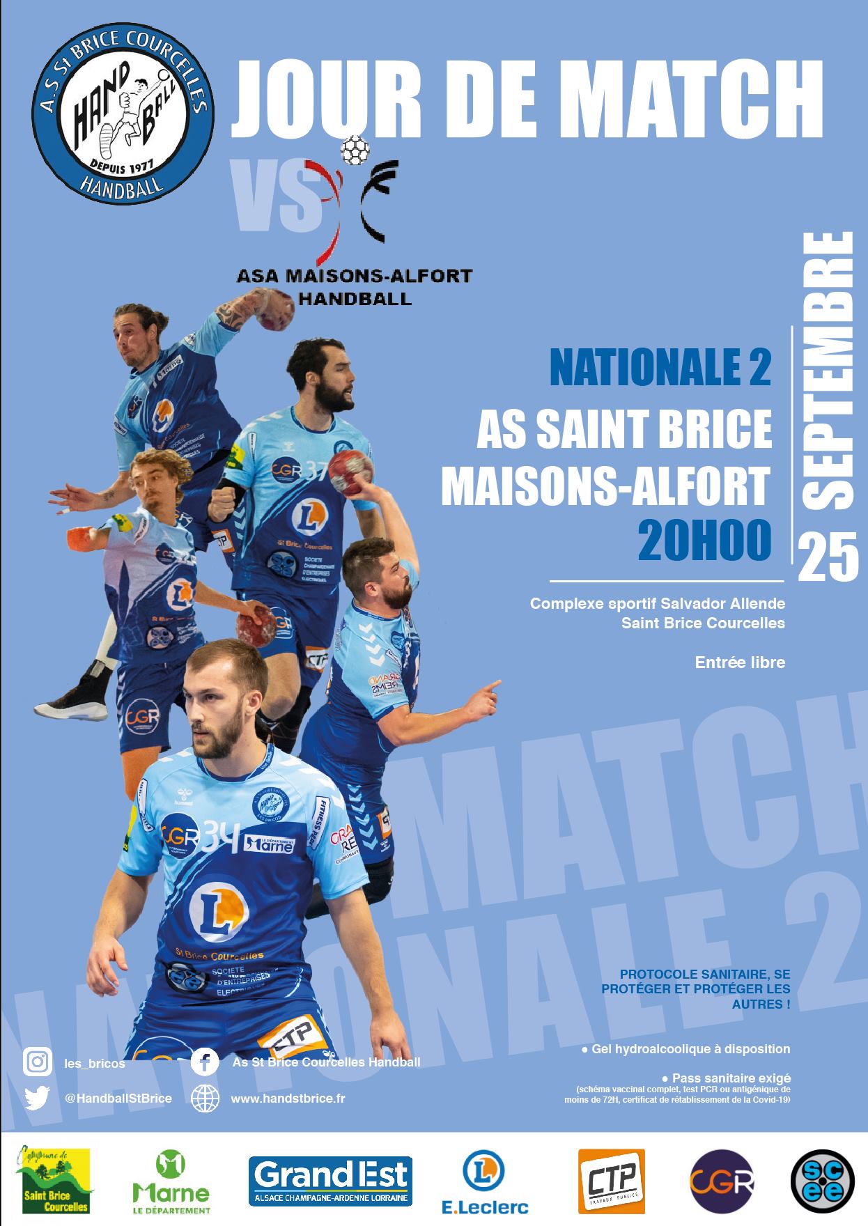 Affiche match à domicile (25/09/2021)