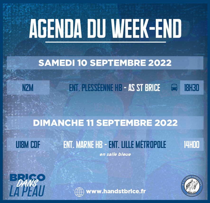 Agenda Brico des 10 & 11 Sept. 2022