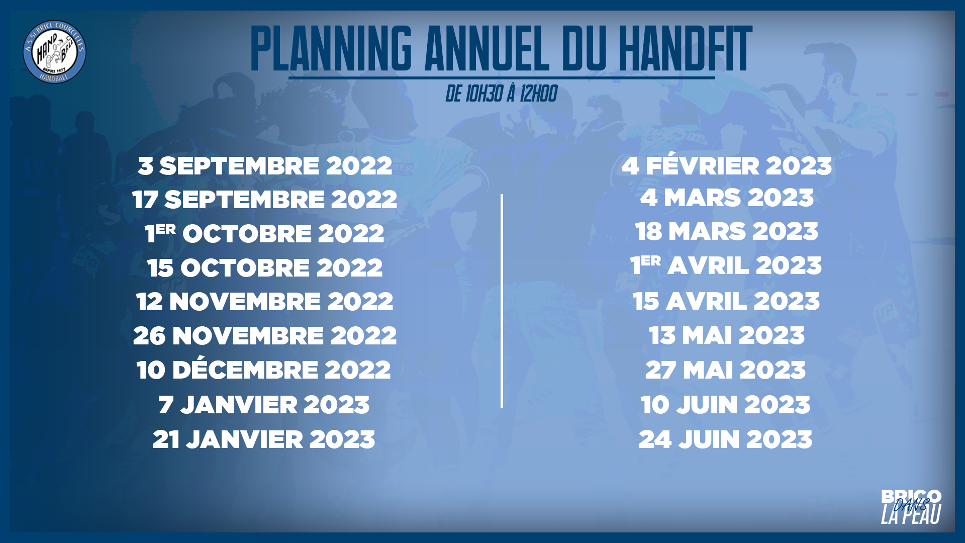 HANDFIT : reprise le samedi 3 septembre à 10h30